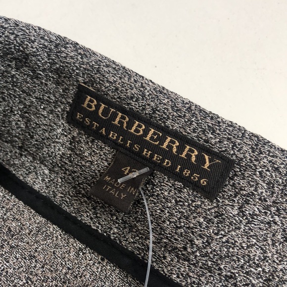 Burberry Marled Grey Stretch-Wool Flared Trousers - Picture 9 of 10
